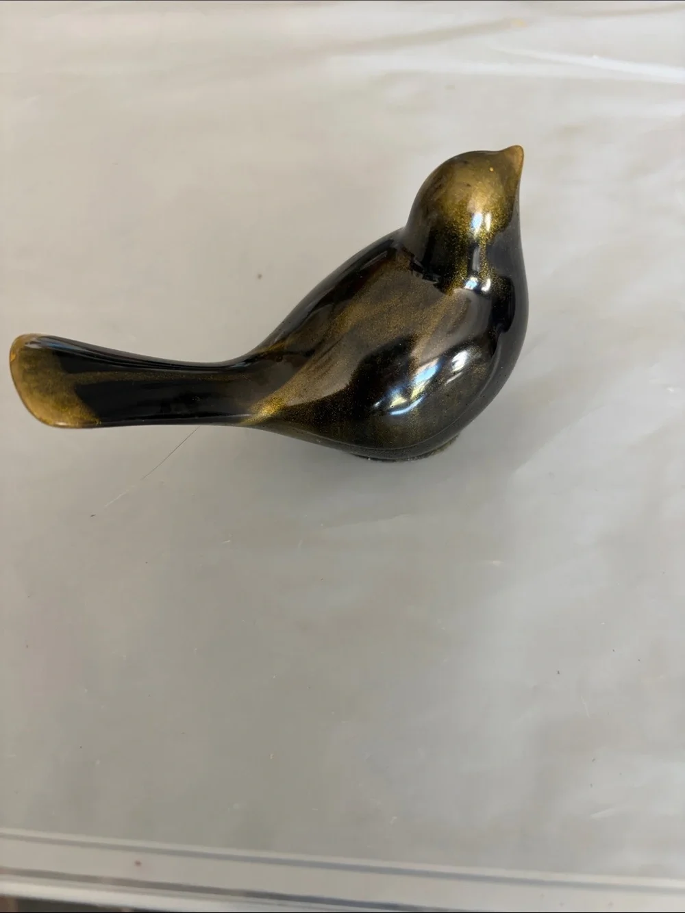 Decorative Bird Figurine - Black and Gold Finish
